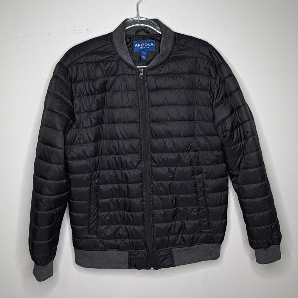 Arizona Jean Company Men’s Black Quilted Puffer Jacket - Picture 1 of 5